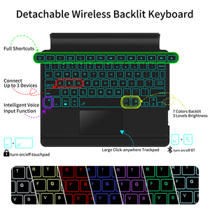 Venta directa para iPad Pro M4 de 13 pulgadas Nueva funda de teclado de TPU con panel táctil Funda de tableta dividida retroiluminada En stock - Product Image 3