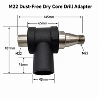 Adaptateur d'extraction de poussière pour perceuse diamantée M22 vers M22, connecteur d'aspiration pour machine de forage à carottage