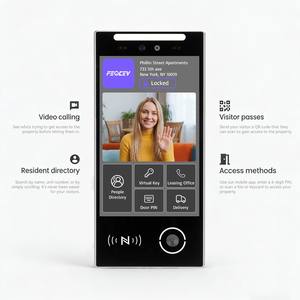 Système de contrôle d'accès par interphone visuel avec reconnaissance faciale Linux FCV4905, vision nocturne, étanche IP66, pour extérieur, villa, maison - Product Image 2