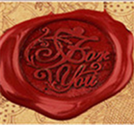 La cire en bois de paraffine de conception faite sur commande scelle le coffret de timbre de sceau de cire d'invitation