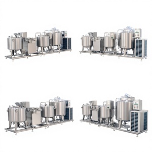 Ligne de production de produits laitiers, de crème, de lait, de yaourt et de fromage en acier inoxydable automatique personnalisable Ace Project, pompe à moteur, capacité de 100L à 5000L - Product Image 1