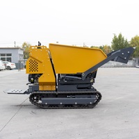 High Way 500KG Hydraulischer Benzinmotor Angetriebener Crawler Barrow Mini Tracked Dumper Kleiner Mini Dumper