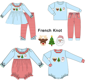 Set di Abbigliamento Casual in Maglia per Ragazze Puresun, Outfit <span class=keywords><strong>Natalizi</strong></span> Personalizzati Genitore-Figlio, Stampa e Ricamo Babbo Natale per Bambini - Product Image 3