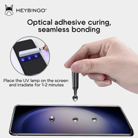 Heybingo Installation Facile pour S25 Ultra 5G – Protection d'écran en Verre Trempé Liquide UV à Colle Intégrale, Dureté 6H, Anti-Rayures, Couverture Complète