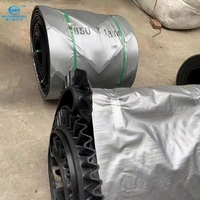 Bande transporteuse en caoutchouc latérale EP1500/5 avec crampons, durable et polyvalente, composée de matériaux en polyester, PVC, PU, plastique et nylon
