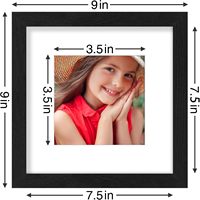 8x8 Set Bingkai gambar 4x4 tikar gambar hitam rekayasa kayu bingkai foto dinding bingkai foto kayu