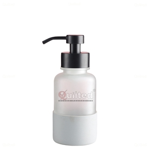 Bouteille de pompe à mousse en verre dépoli noir de luxe bouteille de désinfectant pour les mains de savon liquide vide 250 300 350 ml pompe à mousse en acier inoxydable - Product Image 5