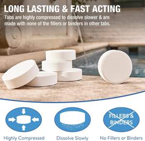 B0902 blanco puro de alta pureza 99% tableta de limpieza profunda 3 pulgadas 200 gramos <span class=keywords><strong>pastillas</strong></span> de limpieza <span class=keywords><strong>para</strong></span> piscinas y spas - Product Image 3