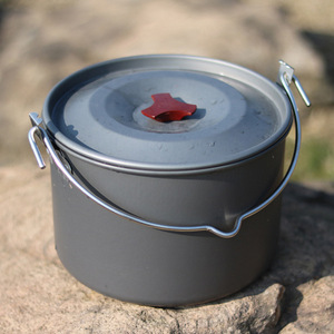 OC-001 Buitenkookgerei Hard geanodiseerde aluminiumlegering voor kamperen en picknicken, kookpot voor 4-6 personen, hangende pot - Product Image 3