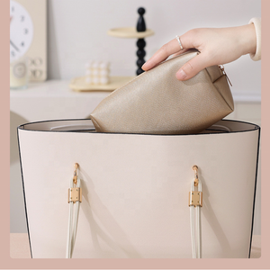 <span class=keywords><strong>Bolsa</strong></span> de cosméticos Lisa 2024, monedero pequeño personalizado para mujer, bolsas de cosméticos, organizador, estuche de belleza, <span class=keywords><strong>bolsa</strong></span> de maquillaje de viaje de cuero PU impermeable - Product Image 6