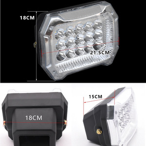 Phares de tricycle électrique LED super lumineux universels 12V 48V 60V, éclairage avant de modernisation, carré 15 perles - Product Image 4