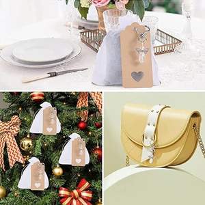 24 Sets de Bolsas de Regalo de Organza con Llavero de Ángel, Detalles para Celebraciones de Vida, Bautizos, Etiquetas para Fiestas Conmemorativas, Regalos de Navidad para Invitados - Product Image 5