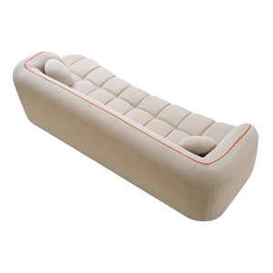 Sofá irregular comprimido al vacío, sofá de tela tejida para dos personas, sofá burbuja con forma de arco suave, envío enrollado que ahorra espacio - Product Image 5