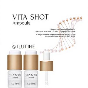 Ampoule liquide éclaircissante avec vitamine C & E & acide hyaluronique pour éclaircir le visage et soigner les taches brunes - Traitement de 2 semaines - Product Image 1