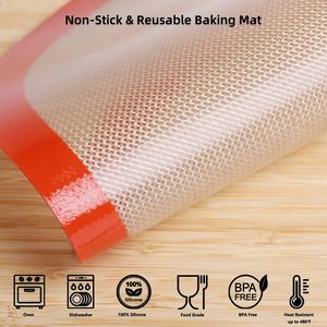 Tappetini da Forno in Silicone da 12 Pollici, Teglia per Pizza Grande, Tappetino per Impasto/Torta, Griglia <span class=keywords><strong>XL</strong></span> per <span class=keywords><strong>Friggitrice</strong></span> <span class=keywords><strong>ad</strong></span> <span class=keywords><strong>Aria</strong></span>/Raffreddamento/Microonde, Antiaderente per Alimenti - Product Image 3