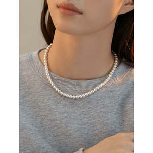 WENCHI Nouveau Collier de Perles 6mm Populaire pour Femme Modèle 2025 Tendance Superposition Empilable - Product Image 5