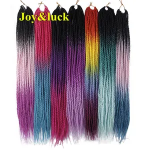 Fabrik preis Flechten Zöpfe für Frauen Täglicher Gebrauch 24 Zoll lange Senegal tse bunte Twist Crochet Flechten Haar verlängerung