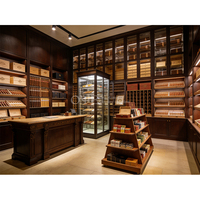 Humidor à cigares avec étagères en cèdre espagnol, double porte, meuble de présentation