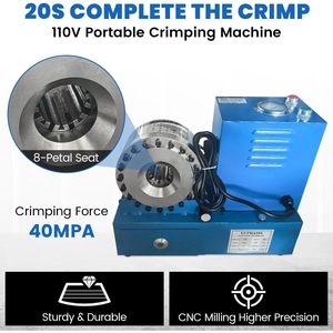Yutmatin Electric Hydraulic Hose Crimper 110V 150 <b>Bar</b> With 9 Dies For Ac Lines Farm Use - Product Image 5