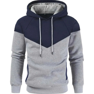 Sudadera con Capucha para Hombre, Diseño Color Block, Manga Raglán, Estilo Casual para Otoño, Corte Regular, Tejido de Poliéster y Algodón - Product Image 1