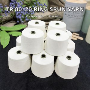 เส้นด้ายแฟนซีผสมโพลีเอสเตอร์/ฝ้ายสีขาว สำหรับงานเย็บผ้าและงานปัก - Product Image 2