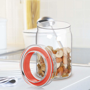Square Glass Food Storage <b>Jars</b> with Lids Set Perfect for Pasta <b>Cookie</b> Nuts Organize Your Kitchen with Tidy and Clean - Product Image 4