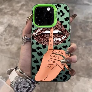 <span class=keywords><strong>Leopard</strong></span> Môi Mô Hình Laser In Ấn Cứng PC TPU Điện Thoại Di Động Bìa Trường Hợp Đối Với iPhone X XR XS 11 12 13 14 15 16 17 Không Khí Pro Max - Product Image 4