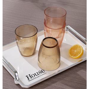 Prix usine gobelets en verre à eau pour boire tasse de jus tasses à whisky colorées gravées pour Restaurant hôtel - Product Image 4