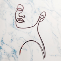 Abstrakte minimalist ische Figur Gesichts kunst Gesichts linie Acryl spiegel Paste Kuchen Dekoration Backen Plug-in Kuchen Topper