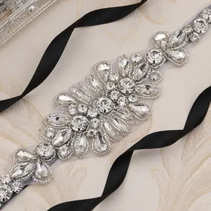 Cadena de cintura de lujo para mujer, joyería nupcial, de cristal brillante estrás, accesorios para vestido de boda, cinturón y fajas nupciales