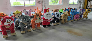 핫 세일 크리스마스 동전으로 작동되는 전기 말 몰 엔터테인먼트를위한 장난감 인형 봉제 스쿠터 - Product Image 3