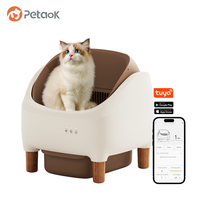 Litière automatique pour chat intelligente à ouverture supérieure de 65 L, contrôle à distance par application Wifi, nettoyage automatique électrique, litière moderne pour chat