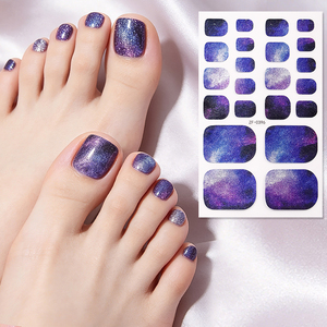 Pegatinas para Uñas de los Pies Vibrantes, No Tóxicas, con un Estilo Sexy, Impresionante y Estético, con un Degradado Brillante en <span class=keywords><strong>Morado</strong></span> y Rosa, Ideales para las Vacaciones de Verano - Product Image 3