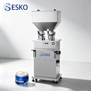 Système de remplissage semi-automatique ESKO à <span class=keywords><strong>2</strong></span> têtes pour shampoing, lotion corporelle, cosmétiques, crème pour le visage, production chimique - Product Image 1