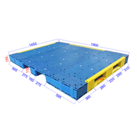Palette en plastique sur mesure 1450x1900mm, renforcée en acier, recyclée, haute résistance, pour le transport en entrepôt