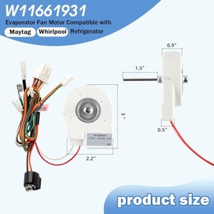 W11661931 W11314192 <b>Refrigerator</b> Evaporator Fan Motor 110-120 V Electric Plastic Compatible With Whirlpool Maitek - Product Image 2