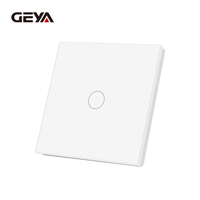 GEYA EU Standard 86*86mm Interrupteurs muraux intelligents Interrupteur mural Wifi 1gang Interrupteur mural tactile 1 voie