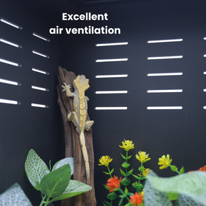 16x16x24 pulgadas PVC negro apilable alto Crested Gecko Display Cage tanque recinto Arboreal reptil bioactivo terrario para Gecko - Product Image 3