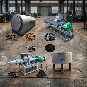Línea de Producción de Carbón Vegetal de Briquetas de Madera, Paja de Arroz y Cáscara de Cacahuete, 1000kg/h, Accionada por Motor, Ecológica - Product Image 1