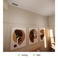 Diffuseur linéaire en aluminium amovible, réglable, durable, de style artisanal moderne, pour l'aération industrielle des entrepôts, sous-sols et espaces de vie