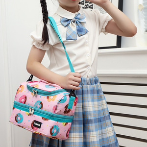 Kids 300D <b>Insulated</b> <b>Lunch</b> Bag Fashion Durable Adjustable Strap Water Resistant Large Capacity Thermal Food Container School Use - Product Image 2