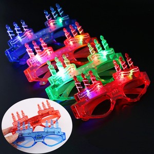 Wholesale Birthday Party Candle Led Glowing Glasses Funny Glasses Children Adults Happy Birthday Party <b>Light</b> up Glasses - Product Image 3