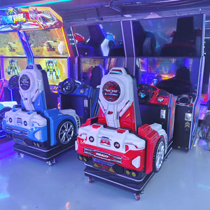 Simulateur de course automobile commercial, simulateur de conduite immersif, jeu d'arcade avec <span class=keywords><strong>volant</strong></span> à retour de force et lumières LED - Product Image 3