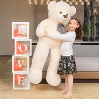 Ours en Peluche Géant Personnalisé Doux et Grande Taille avec Nœud pour la Saint-Valentin
