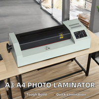 Machine à plastifier thermique A3/A4 chaude et froide avec bouton pour photos et documents Tailles Machine à plastifier compatible A5 et A6