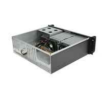 Boîtier de serveur à châssis court 3U avec ventilateur et alimentation, profondeur 390 mm, boîtier en plastique pour montage en rack, écran LCD pour système ITX, en stock !