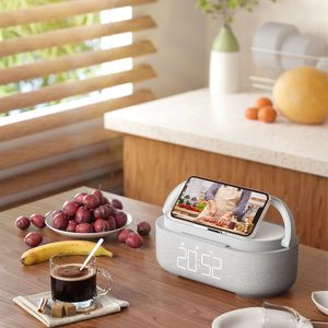 Haut-parleur à affichage LED haut-parleur Portable réveil chargeur sans fil <span class=keywords><strong>Radio</strong></span> FM lampe de Table double haut-parleurs pour fête à domicile - Product Image 3