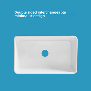 Wholesale Square Two-Hole Double Bowl <strong>Ceramic</strong> <strong>Kitchen</strong> <strong>Sink</strong> with Pedestal Modern Design Easy to Clean for Commercial <strong>Kitchens</strong> - Product Image 5