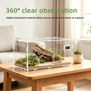 Nuova Scatola di Allevamento in Acrilico 2026 ad Alta Trasparenza per Criceti, Gechi Leopardini, Granchi Eremiti; Terrario per Paesaggistica Transfrontaliero - Product Image 2