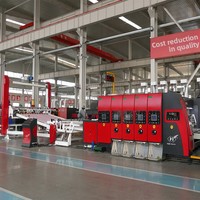 Máquina de Impresión de Cartón Totalmente Automática Personalizada, Equipo de Corte y Plegado, Apilador, Equipo de Formación de Cajas Corrugadas Flexográficas